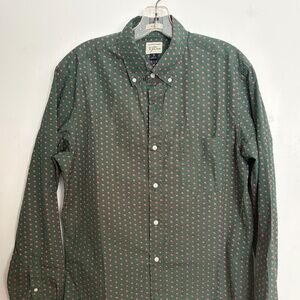 J. Crew men's green paisley shirt